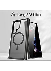 Ốp lưng nhám sạc từ tính cho Samsung Galaxy S23 Ultra hiệu Likgus PC Ultra-thin Frosted Magnetic Case - mặt lưng nhám mờ chống bám bẩn, gờ bảo vệ Camera 0.5mm - Hàng nhập khẩu