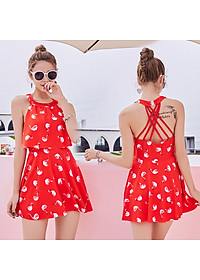 Đồ Bơi Nữ Một Mảnh Họa Tiết Thiên Nga AT089 MayHomes Dễ Thương