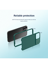 Ốp lưng chống sốc cho iPhone 13 Pro Max bảo vệ Camera hiệu Nillkin Camshield chống sốc cực tốt, chất liệu cao cấp, có khung và nắp đậy bảo vệ Camera - hàng nhập khẩu