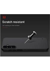 Ốp Lưng Sần chống sốc cho Samsung Galaxy A35 hiệu Nillkin Super Frosted Shield - Hàng Chính Hãng