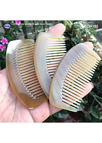 Lược Sừng Múi Bưởi Mini Răng Thưa (Size: XS-9cm) COH189 - Chải tóc xoăn rối xù, phụ kiện bỏ túi tiện dụng không thể thiếu - Chăm sóc tóc - HAHANCO