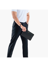 Clutch Da Hàng Hiệu Ví Nam Cầm Tay Công Sở GENCE HT11 Da Bò Cao Cấp Màu Đen