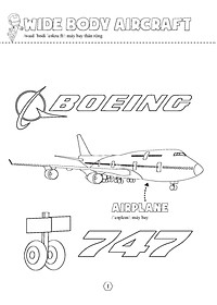 Sách Tô Màu Phương Tiện Giao Thông - Máy Bay Siêu Khổng Lồ - Super Huge Airplanes