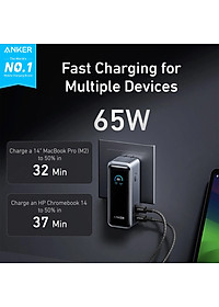 Sạc dự phòng kiêm cốc sạc Anker Prime Fusion Power Bank 2Type-C 65W 9600mAh A1339 - Hàng chính hãng