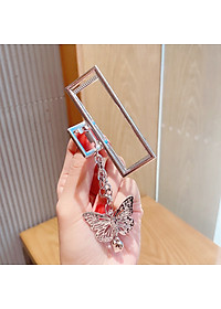 Kẹp tóc kim loại hình chữ nhật bướm treo