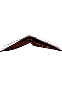 Ví Nam Da Cá Sấu Huy Hoàng HT2220 (12.5 x 10 cm) - Nâu Đất