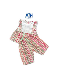 Bộ quần áo lửng bé gái họa tiết Hoa nhiều màu cotton - AICDBGM95EYP - AIN Closet