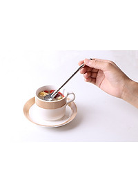 Ống Hút Kiêm Muỗng Inox Dài 16cm Tiện Lợi