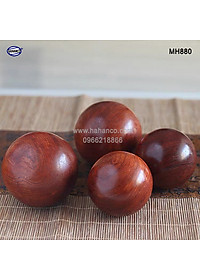 Combo 2 quả bi lăn tay gỗ hương để mộc (Đủ size) Mát xa giúp dẻo tay, chống mỏi toàn diện