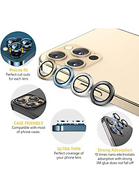 Bộ miếng dán kính cường lực bảo vệ Camera iPhone 12 Pro Max hiệu Wiwu Guard Lens Ring mang  lại khả năng chụp hình sắc nét full HD (độ cứng 9H, chống trầy, chống chụi & vân tay, bảo vệ toàn diện) - hàng nhập khẩu