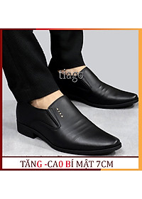 Giày Tăng Chiều Cao Nam – 7CM BÍ MẬT DA BÒ ĐẾ CAO SU