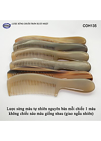 Lược sừng xuất Nhật VIP (Size:XL- 20cm) COH135 - Mẫu lược chuôi trơn cao cấp, Lược dày đẹp - Chăm sóc tóc