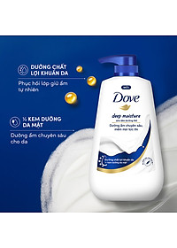 Sữa tắm dưỡng thể Dove Deep Moisture Dưỡng ẩm chuyên sâu với dưỡng chất lợi khuẩn da 900g