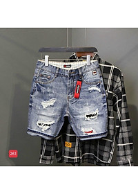 Quần Short Nam Chất Jean Co Giãn, Quần Sọt Nam Màu Đen Xám, Quần Đùi Nam thời trang cao cấp MuradFashion MSS78