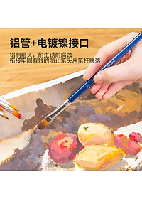 Bộ Cọ Vẽ Chuyên Nghiệp Deli - Dùng Cho Màu Nước/Bột/Sơn Acrylic -Set 4/6 Cây- 73885/73866/73867