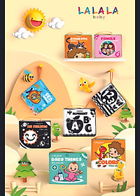 Sách vải Lalala baby kích thích thị giác cho bé sơ sinh 0 đến 12 tháng