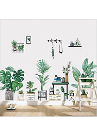 Decal dán tường tranh trang trí tiểu cảnh Simple Life phong cách Vintage Hàn Quốc DCX067 (85 x 165 cm)