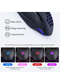 Chuột Led RGB gaming T90 7200dpi công thái học chống mỏi cổ tay Cho máy tính laptopChuột Led RGB gaming T90 7200dpi công thái học chống mỏi cổ tay Cho máy tính laptop hàng nhập khẩu