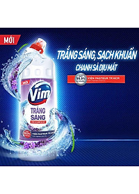 Nước tẩy bồn cầu VIM Trắng Sáng Than hoạt tính và hoa oải hương (Tím) 870ml