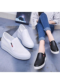 Giày Sneaker Nữ Độn Đế 6cm Da PUMã H35 (form nhỏ hơn giày thường 1 size)