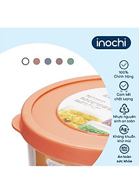 Hộp thực phẩm tròn Inochi - Hokkaido 1000ml màu Xanh/Hồng/Cam