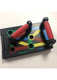 Bảng dụng cụ tập hít đất , tập chống đẩy theo màu sắc, mỗi màu sắc sẽ tương ứng với bài tập khác nhau tương ứng với nhóm cơ khác nhau, thiết kế từ nhựa ABS an toàn cho người dùng - Hàng Chính Hãng