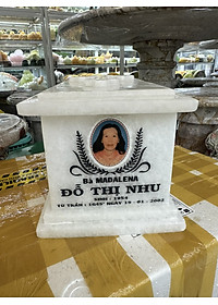 Hủ đưng tro cốt thiên chúa giáo đá cẩm thạch trắng