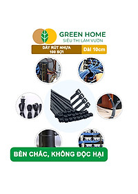 Dây rút nhựa, D10cm, bao 100 sợi, màu đen, siêu bền, dẻo, làm giàn, đỡ trái, cố định hàng rào, dây cáp điện |Greenhome