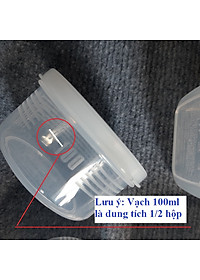 Combo 6 hộp đựng đồ ăn dặm NAKAYA Nhật Bản (3 hộp tròn 180ml + 3 hộp vuông 200ml)