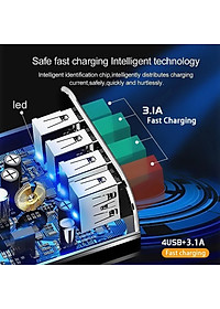 Củ Sạc nhanh 5.1A với 4 trong 1 Cổng Usb Cho Điện Thoại IPAD TABLET - miếng lót chuột