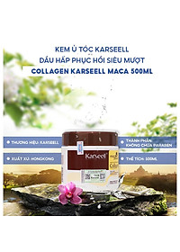 Kem ủ tóc Collagen KARSEELL dạng hũ 500ml, dầu hấp phục hồi siêu mượt chuẩn salon ngay tại nhà