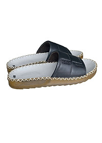 Dép nam quai ngang da bò đế doctor cao 2.5cm màu đen Trường Hải DN01-125