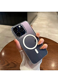 Ốp lưng chống sốc cho iPhone 12 / 12 Pro / 12 Pro Max hiệu HOTCASE sạc từ tính nam châm magnetic trong suốt - trang bị đệm khi 4 góc, Viền TPU chống sốc, lưng PC chống ố vàng - Hàng nhập khẩu