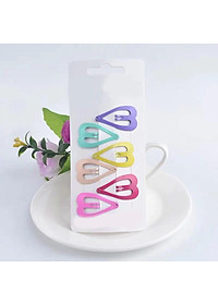 Vỉ 6 kẹp tóc đủ màu mix đồ thêm cá tính ( giao mẫu ngẫu nhiên )