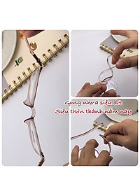 Gọng Kính Cận Nữ Dáng Mắt Bầu Nhựa Dẻo Nhẹ Không Độ Cao Cấp