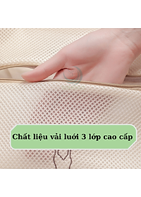 Set 7 Túi Lưới Giặt Quần Áo Cao Cấp – Bảo Vệ Vải, Giữ Form Chuẩn Bộ 7 Túi Giặt Bảo Vệ Quần Áo – Vải Lưới 3 Lớp, Khóa Kéo Chắc Chắn Bộ Túi Giặt Đa Năng – Bảo Quản Quần Áo Trong Máy Giặt