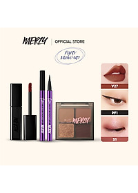 Combo Merzy Bite The Beat Pen Eyeliner Flex 0.6g+ Merzy Mood Fit Shadow Palette 8g +Son Merzy The First Velvet Tint 4.5g