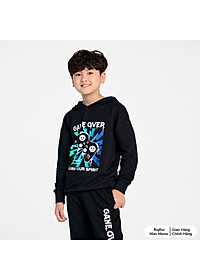 Bộ nỉ bé trai size đại Bigfox Miss Meow, bộ thu đông cho bé trai dáng hoodie họa tiết Game Over size trẻ em 7,8..15 tuổi