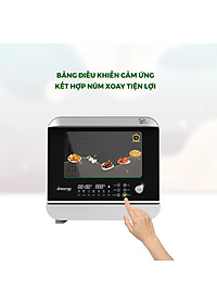 [Hàng Chính Hãng] Lò Chiên Hơi Nước Siêu Nhiệt DKA-SAF118W 18L Kết Hợp Chiên Và Hấp Hơi Nước, 14 Chức Năng Nấu, Màn Hình Cảm Ứng và Núm Xoay Tiện Lợi