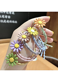 Dây buộc tóc nữ hoa cúc họa mi [Set 10 dây] NASI dễ thương phong cách hàn quốc thun cột tóc nữ co giãn tốt phụ kiện tóc