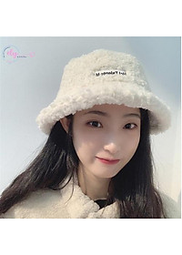 Mũ Bucket lông cừu phong cách Hàn Quốc hót hít