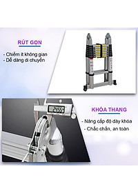 Thang Nhôm Rút Chữ A Đa Năng - Hàng Chính Hãng NIKITA - Công Nghệ Tiên Tiến Nhật Bản - Tiêu Chuẩn Châu Âu