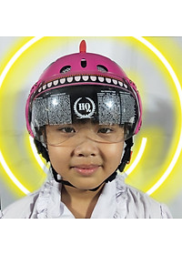 Mũ Nón Bảo Hiểm KhoNCC Hàng Chính Hãng - Cho Bé Trẻ Nhỏ Kiểu Dáng Khủng Long Có Kính Bảo Vệ Mắt - NHK-NBHKL-XALA (Nhiều Màu)