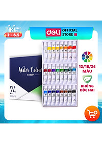 Màu Nước Dạng Tuýp Deli - 12 Màu/18 Màu/24 Màu - 73850 / 73851 / 73852