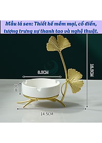 Gạt Tàn Hình Hươu Nghệ Thuật Cao Cấp- Gạt Tàn Trang Trí Kiểu Dáng Hươu Vàng- Gạt Tàn Sứ Hươu Vàng Phong Cách Bắc Âu- Gạt Tàn Sứ Kèm Giá Đỡ Hươu Kim Loại