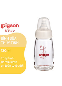Bình sữa Pigeon cổ hẹp thủy tinh 120ml/240ml