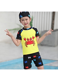 Bộ Đồ Bơi Cho Bé Hình Cua Biển BB026 MayHomes Hình Crab, Vải Thun Lạnh Bền Đẹp, Không Phai Màu, Dành Cho Bé Trai Và Bé Gái