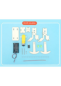 Bộ Đồ Chơi Lắp Ghép STEM Robot Đi Bộ J-12 Bằng Gỗ. Đồ Chơi Thí Nghiệm Cho Bé + Tặng Kèm 1 Tranh Ghép Bằng Gỗ