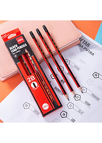 Bút 2B kèm tẩy Deli - sọc neon nhiều màu - 12 cây/hộp - E37013 / E37014 / E37015 / E37016/ E37000/ E58103/ E10902