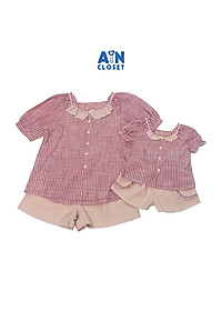 Bộ quần áo ngắn bé gái họa tiết Kẻ tím - AICDBG3IAXUD - AIN Closet